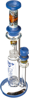 16” Reversal Wigwag Matrix Showerhead Stemless Bong, by Diamond Glass