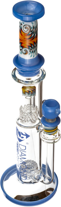 16” Reversal Wigwag Matrix Showerhead Stemless Bong, by Diamond Glass