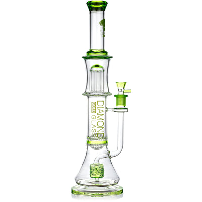 18” Triple Threat Showerhead honeycomb 11-Arm Beaker Bong, by Diamond Glass - BKRY Inc.