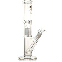 12" Iridescent Straight Tube Bong, by Diamond Glass