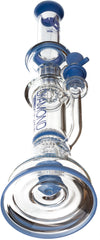 18” Triple Threat Showerhead honeycomb 11-Arm Beaker Bong, by Diamond Glass