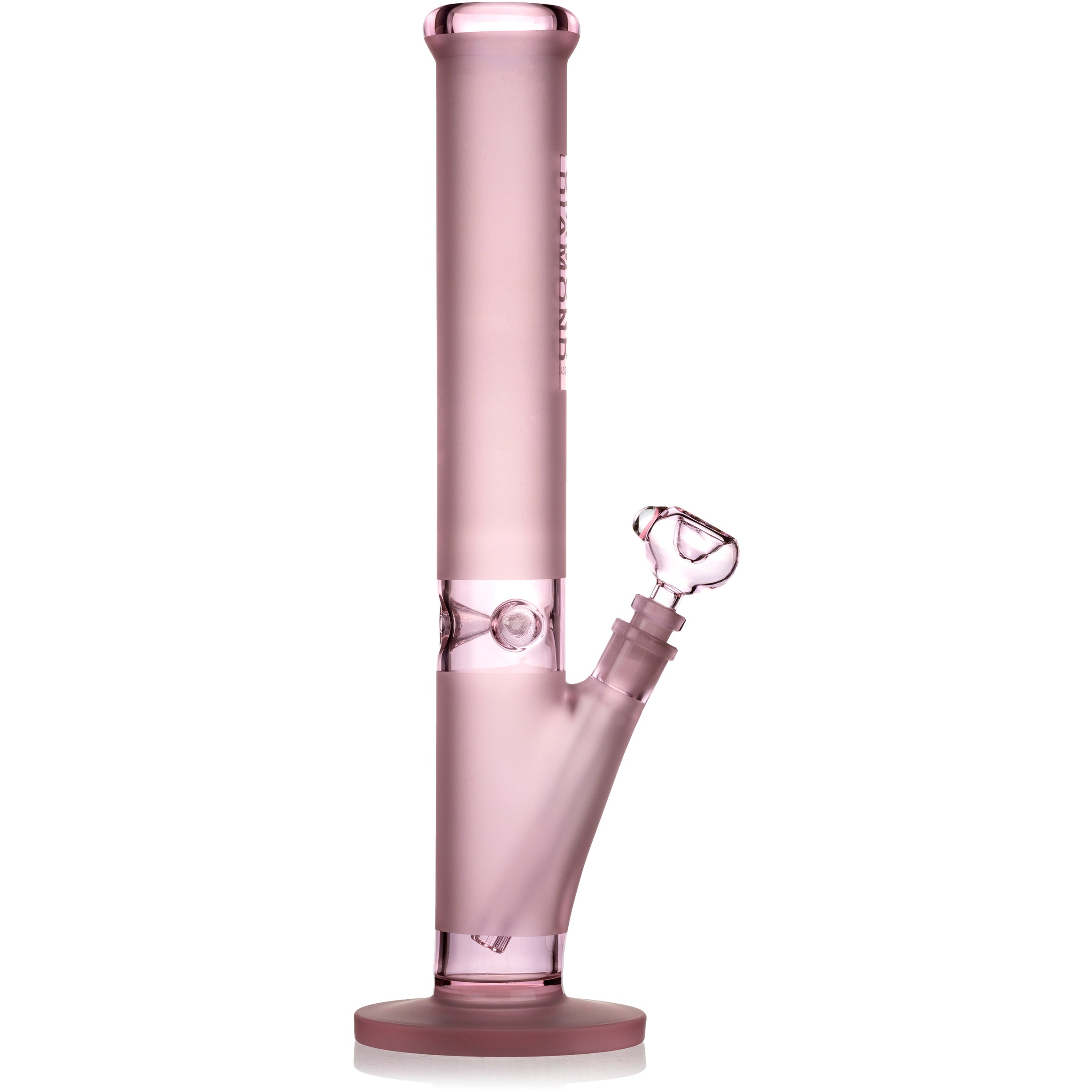 16” Frosted Straight Tube Bong, by Diamond Glass