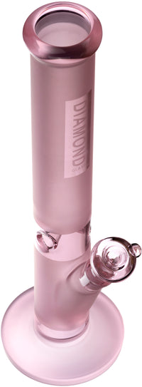 16” Frosted Straight Tube Bong, by Diamond Glass
