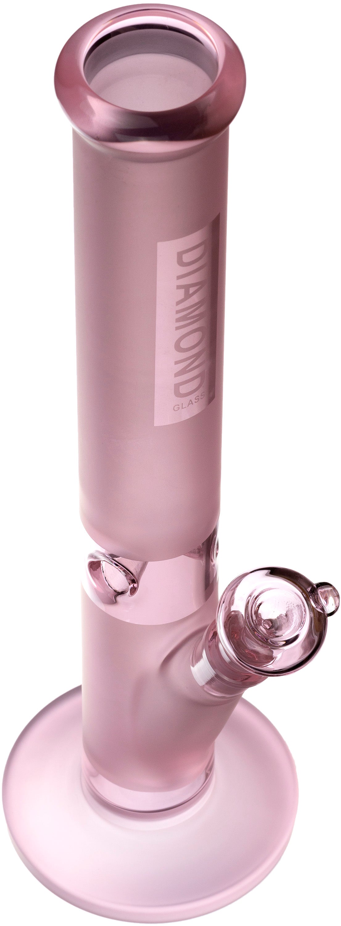 16” Frosted Straight Tube Bong, by Diamond Glass