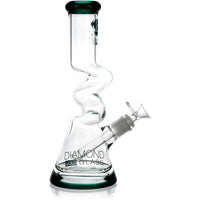 10” ZigZag Bong, by Diamond Glass