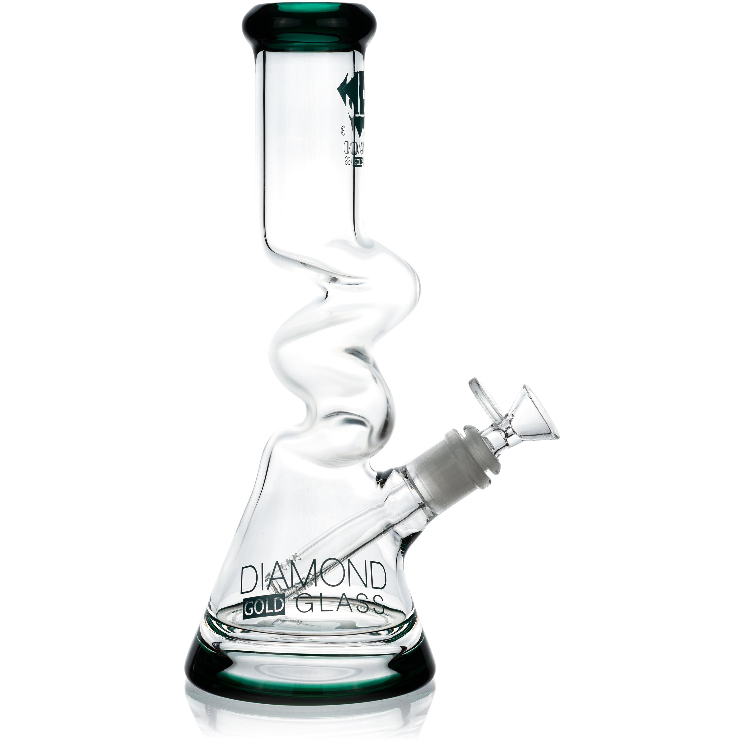 10” ZigZag Bong, by Diamond Glass