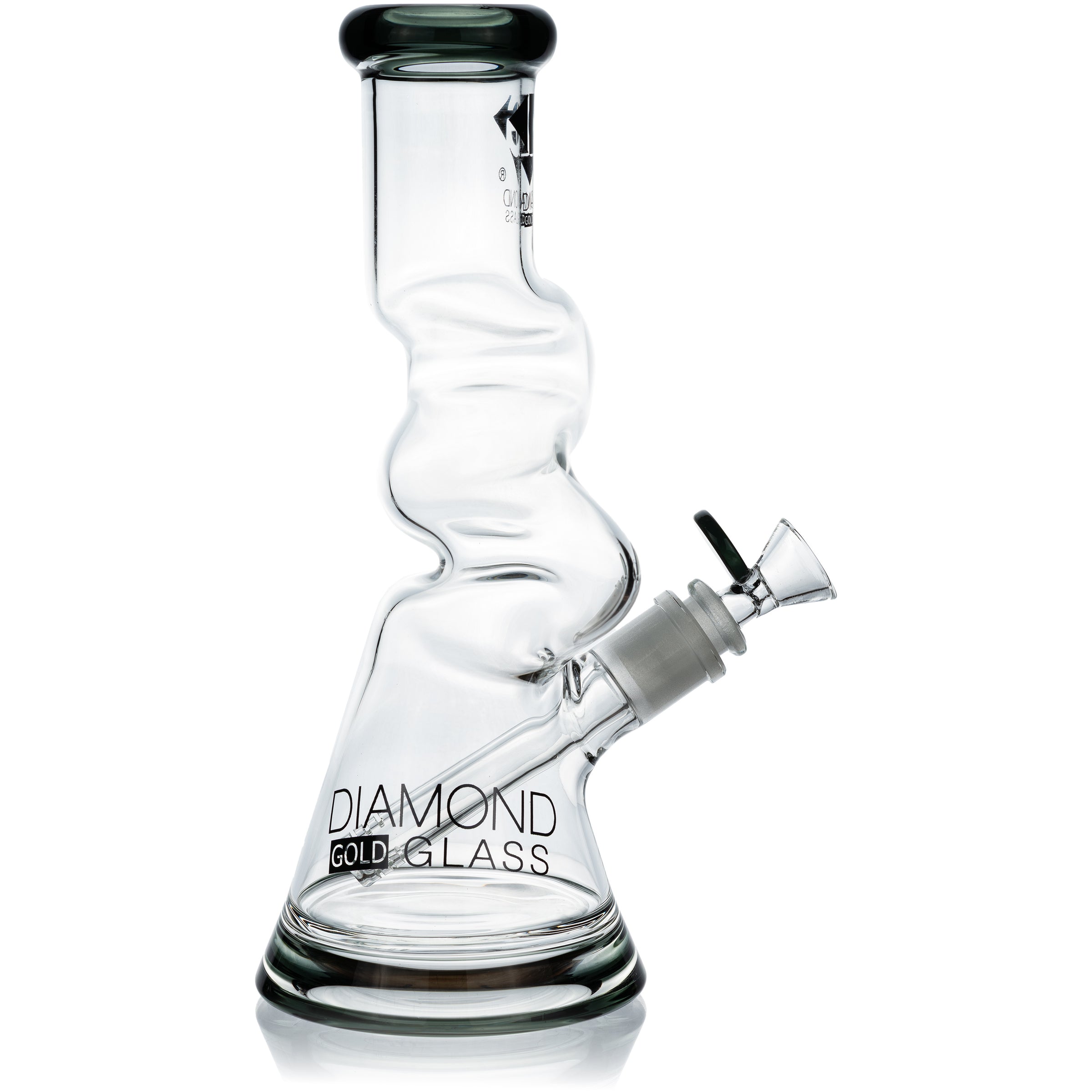 10” ZigZag Bong, by Diamond Glass
