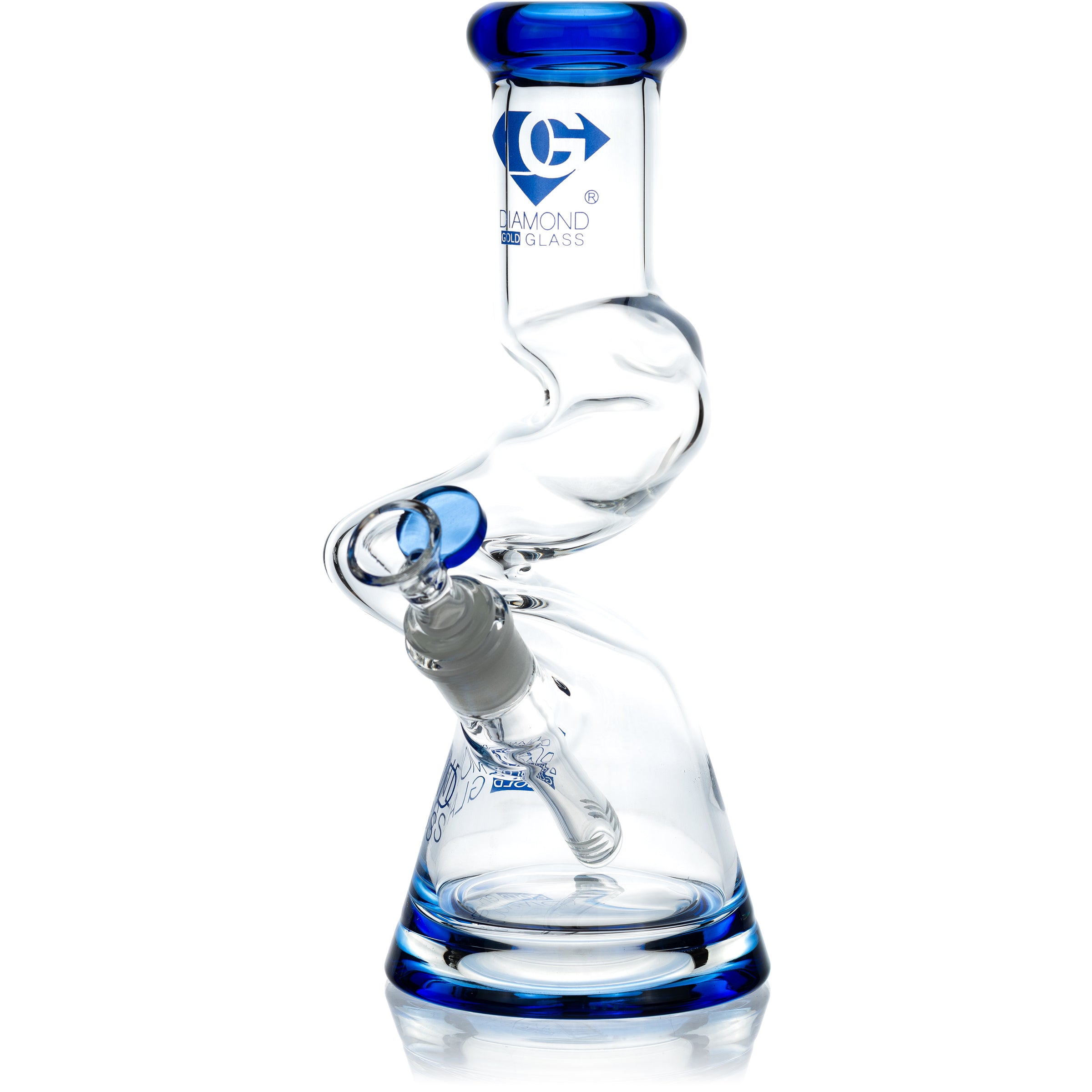 10” ZigZag Bong, by Diamond Glass