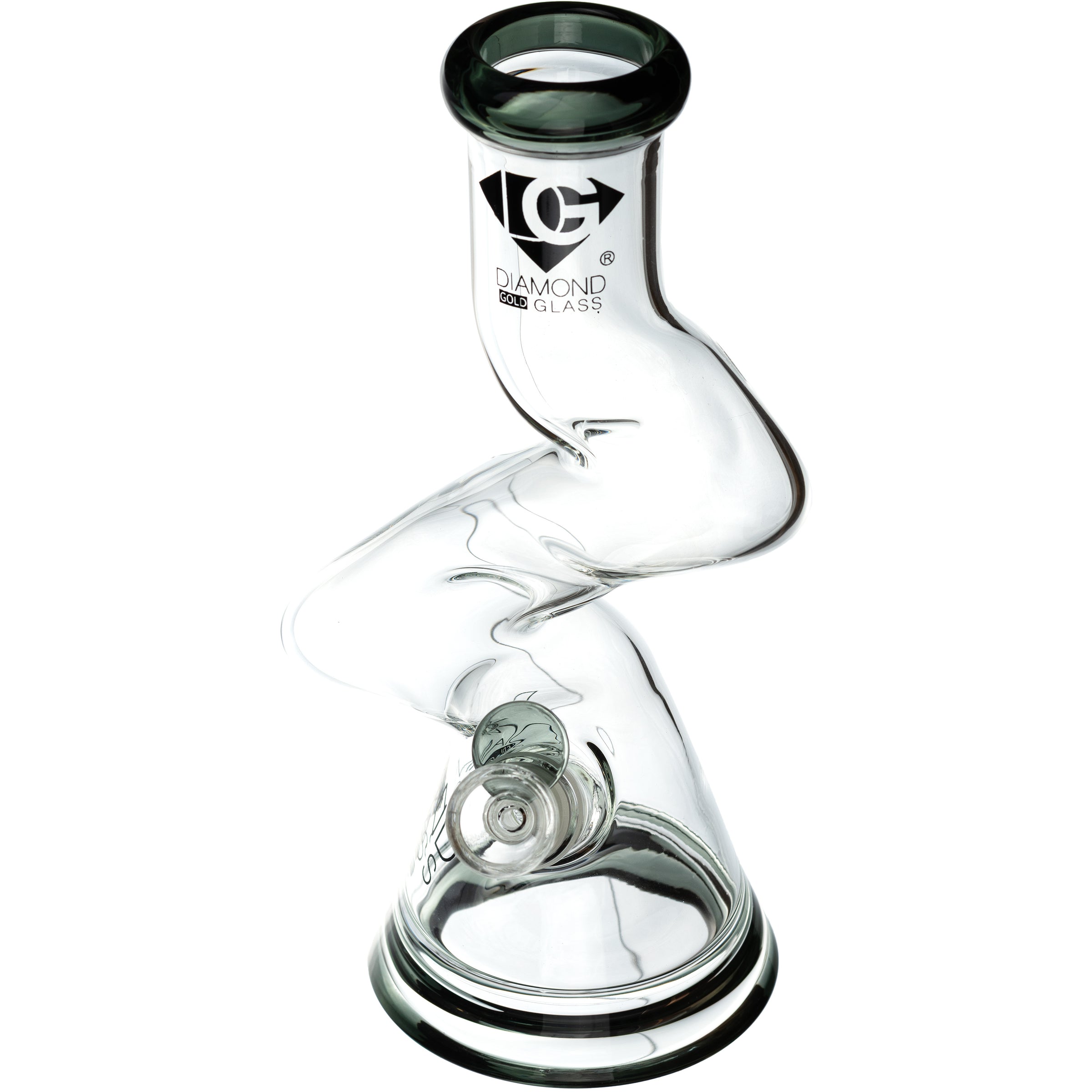 10” ZigZag Bong, by Diamond Glass