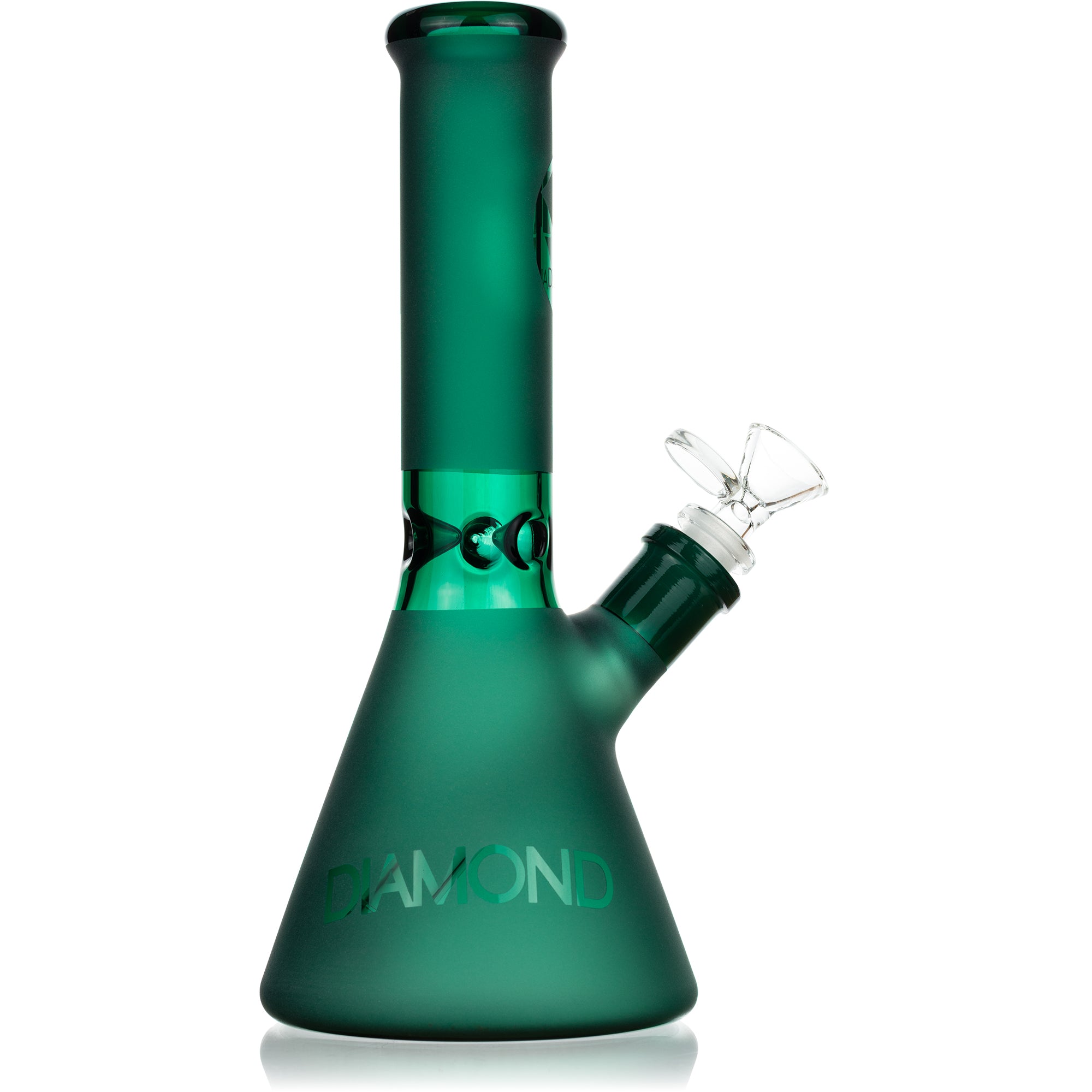 10" Satin Frost Beaker Bong, by Diamond Glass