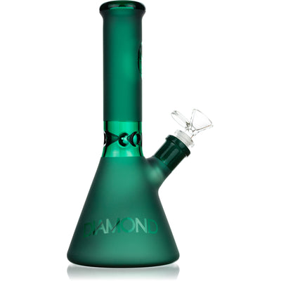10" Satin Frost Beaker Bong, by Diamond Glass