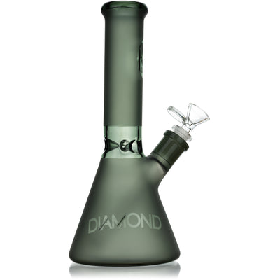 10" Satin Frost Beaker Bong, by Diamond Glass