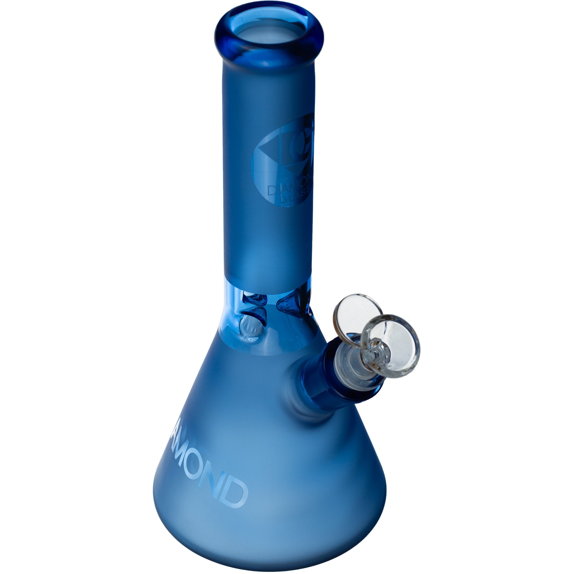 10" Satin Frost Beaker Bong, by Diamond Glass