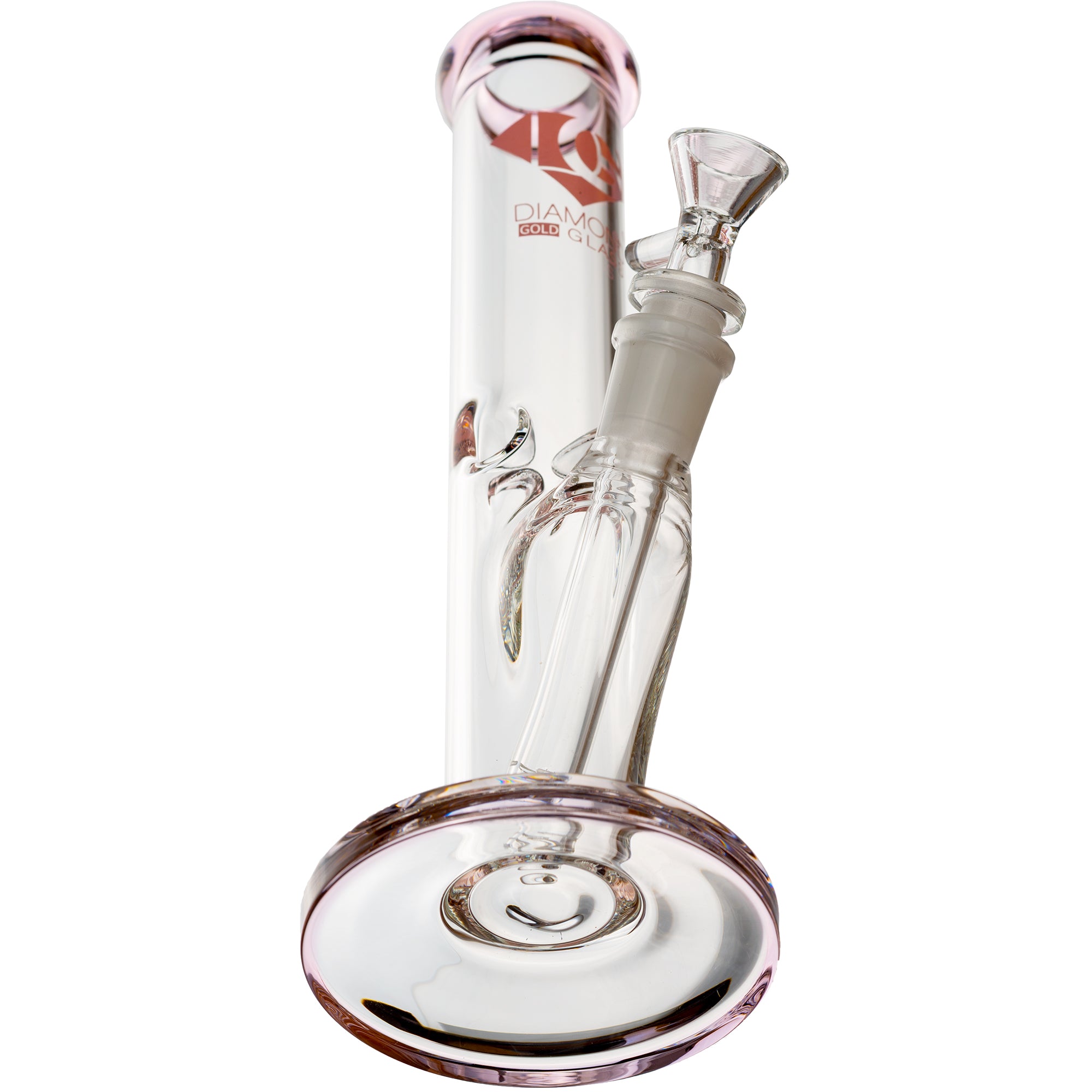 10" Straight Tube Bong, by Diamond Glass