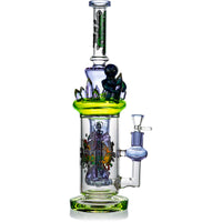 15" Crystal Alien Bong, by Cheech Glass