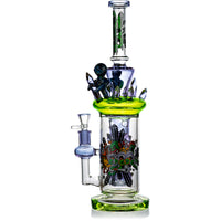 15" Crystal Alien Bong, by Cheech Glass