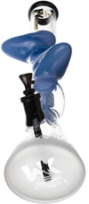 19" Sandblasted Zinger Beaker Bong with Tree Percolator, by MK100 Glass