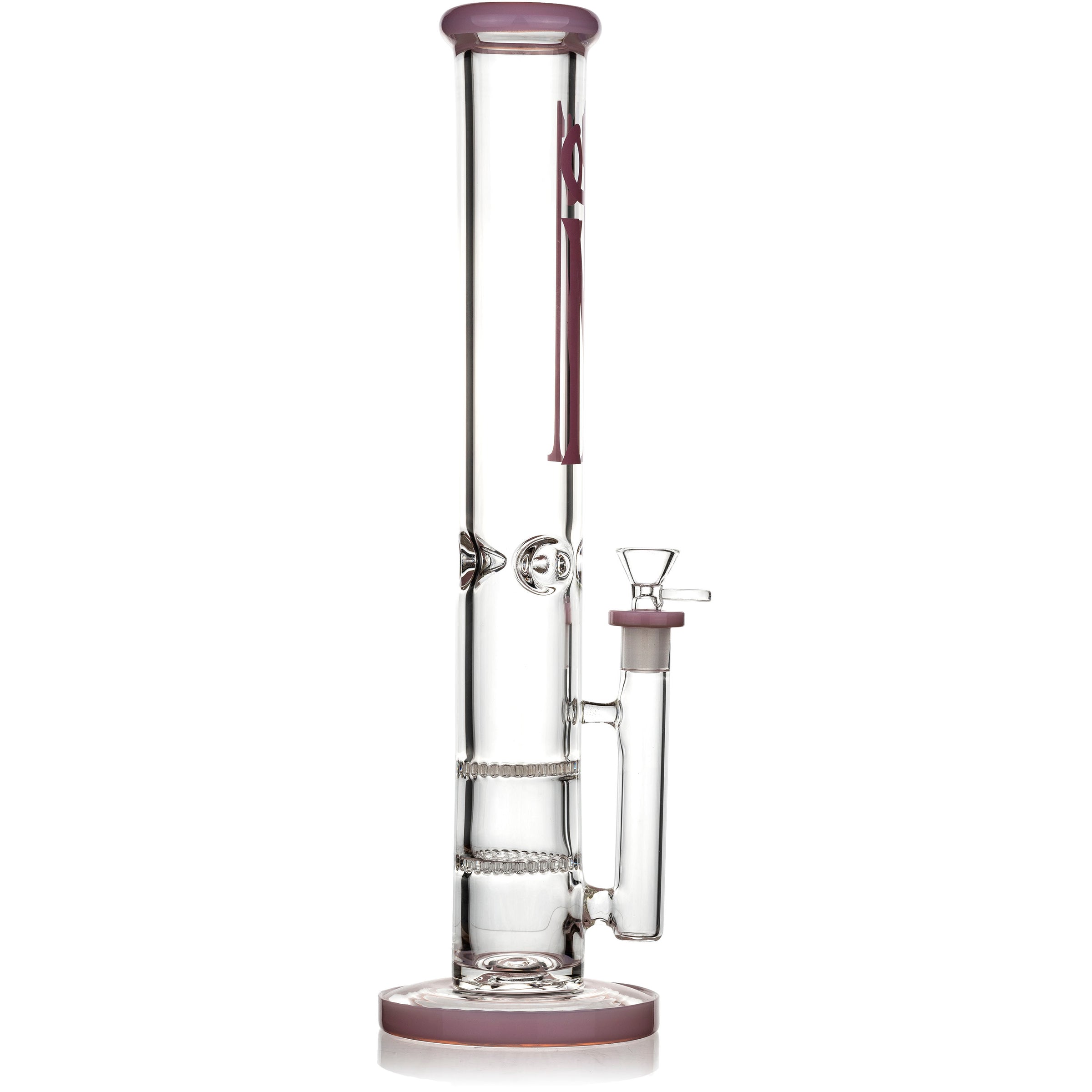 16” Double Honeycomb 7mm Straight Tube Bong, by On1