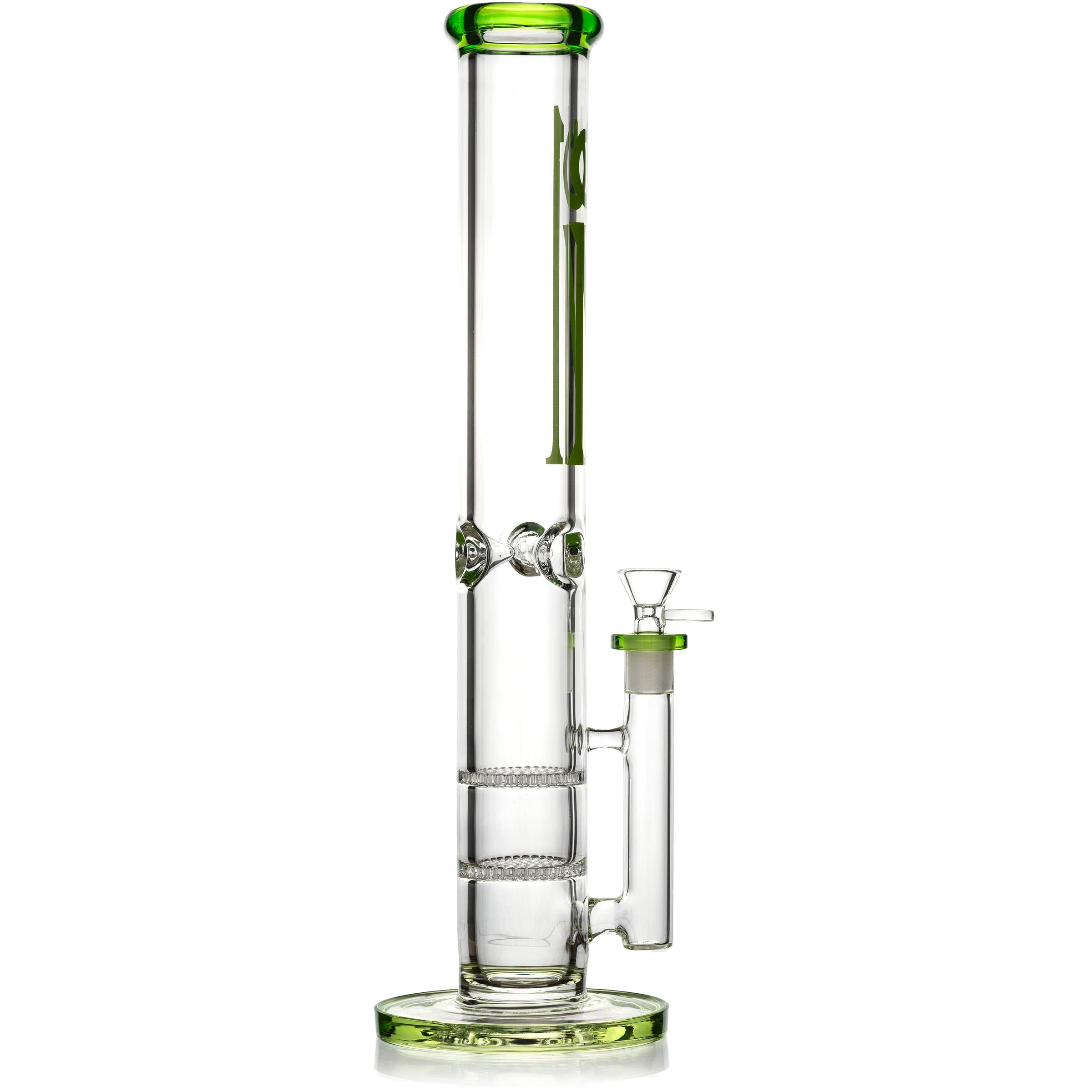 16” Double Honeycomb 7mm Straight Tube Bong, by On1