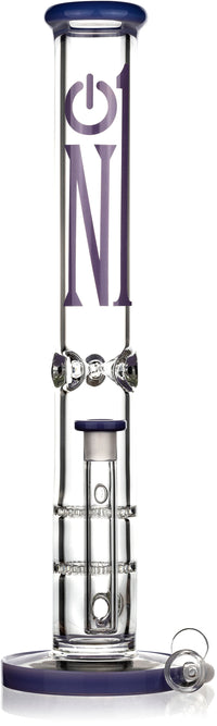 16” Double Honeycomb 7mm Straight Tube Bong, by On1