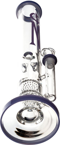 16” Double Honeycomb 7mm Straight Tube Bong, by On1
