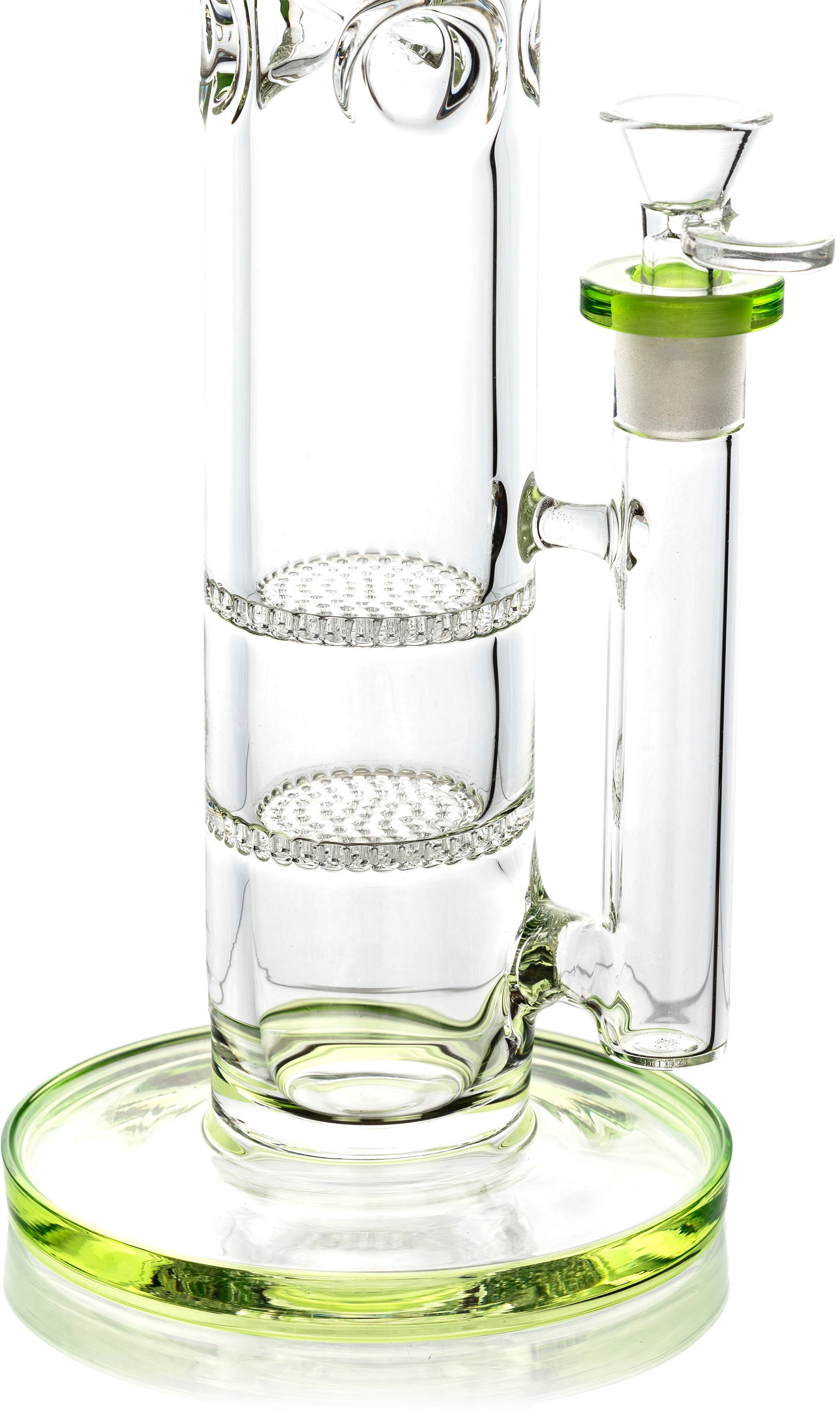 16” Double Honeycomb 7mm Straight Tube Bong, by On1