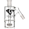 Ash Catcher w/ 14mm Joint, 45˚ Angle, Honeycomb to Showerhead, by Diamond Glass - BKRY Inc.
