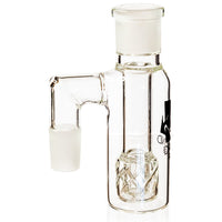 Ash Catcher w/ 18mm Joint, 90˚ Angle, Reti Perc, by Diamond Glass - BKRY Inc.