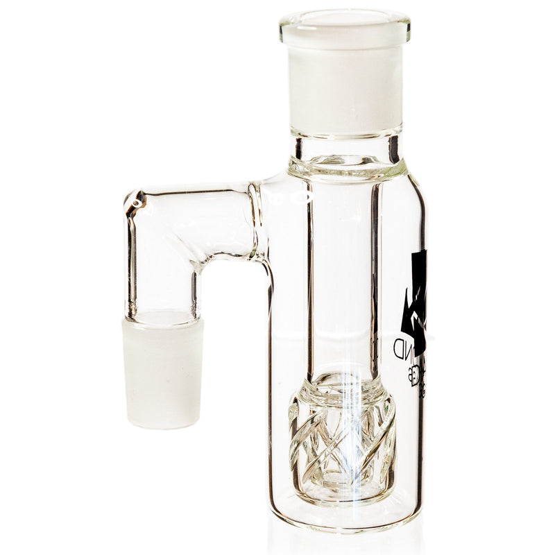 Ash Catcher w/ 18mm Joint, 90˚ Angle, Reti Perc, by Diamond Glass - BKRY Inc.