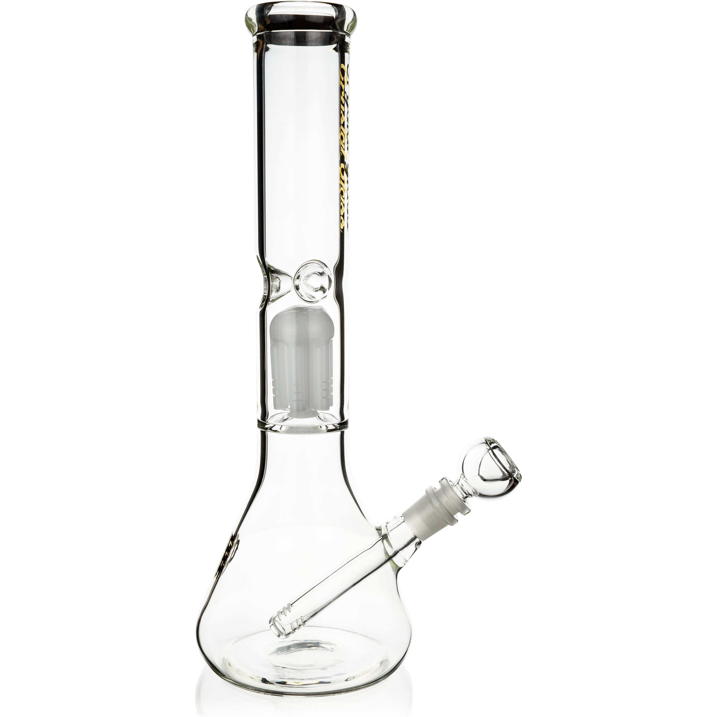 14" Beaker Bong w/ Single Tree Perc, by Crystal Glass - BKRY Inc.