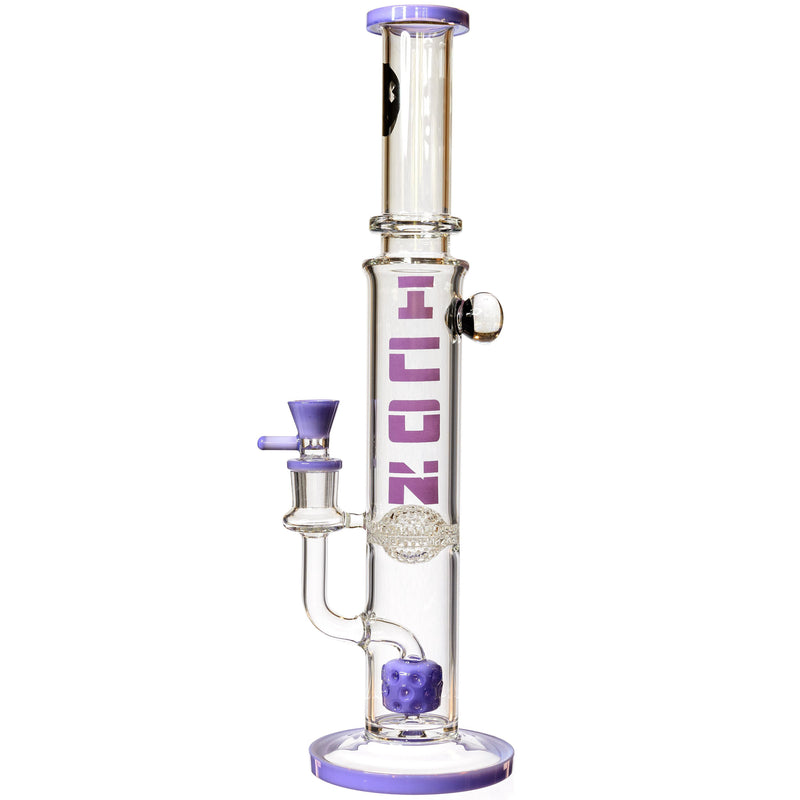 16" Highlife Straight Tube Bong w/ Sponge Perc, by ICON Glass - BKRY Inc.
