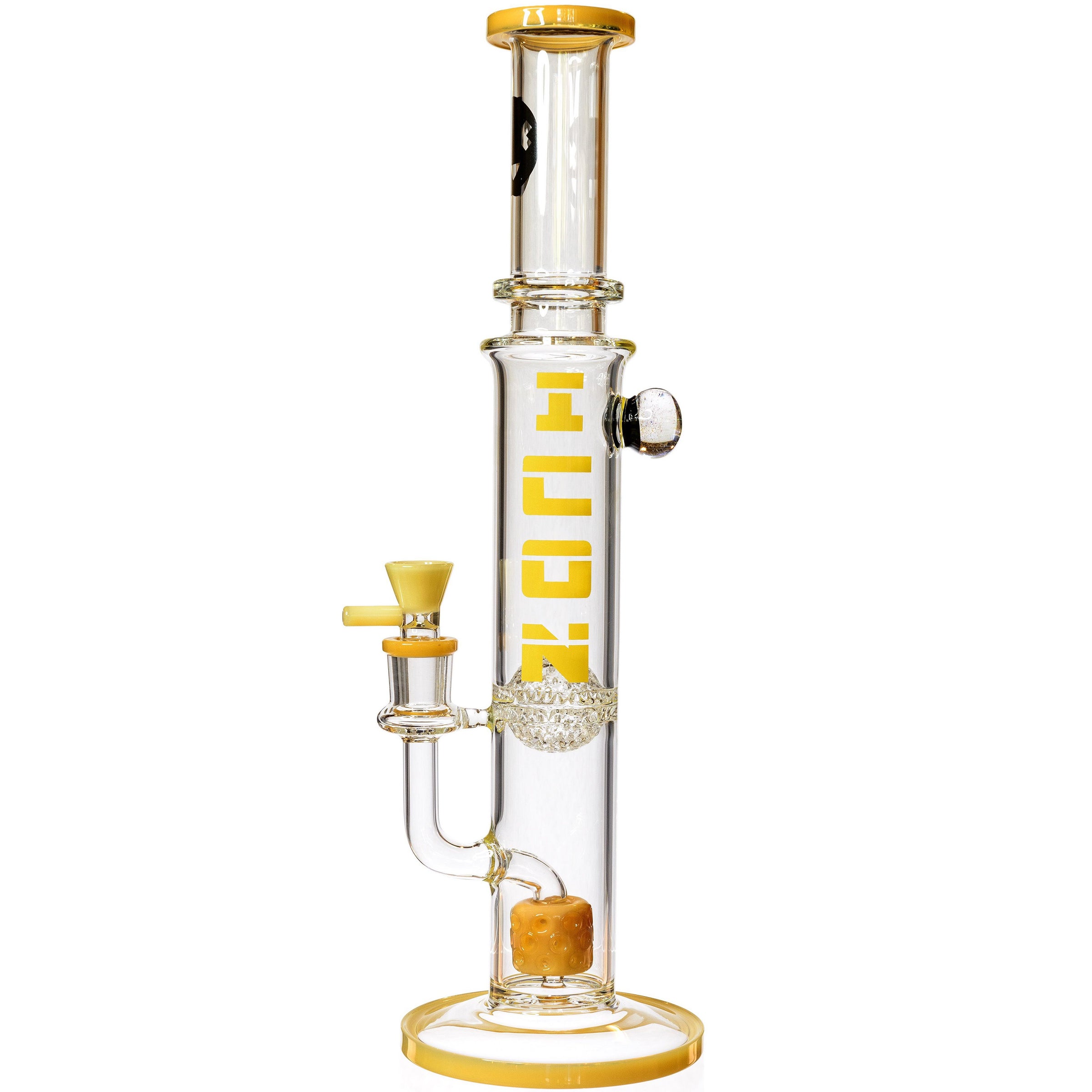 16" Highlife Straight Tube Bong w/ Sponge Perc, by ICON Glass - BKRY Inc.