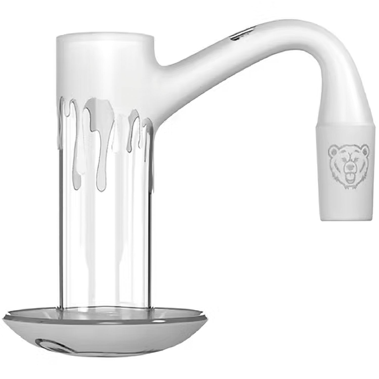 14mm 90˚ Angle Lowrider Blender Frost Quartz Banger Nail, by Bear Quartz