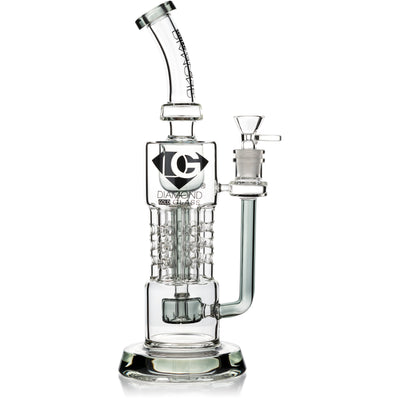 12” Incycler Swiss Pillar Perc Rig, by Diamond Glass (free banger included) - BKRY Inc.