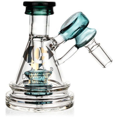 Pyramid Ash Catcher w/ 14mm Joint, 45˚ Angle, by Diamond Glass - BKRY Inc.