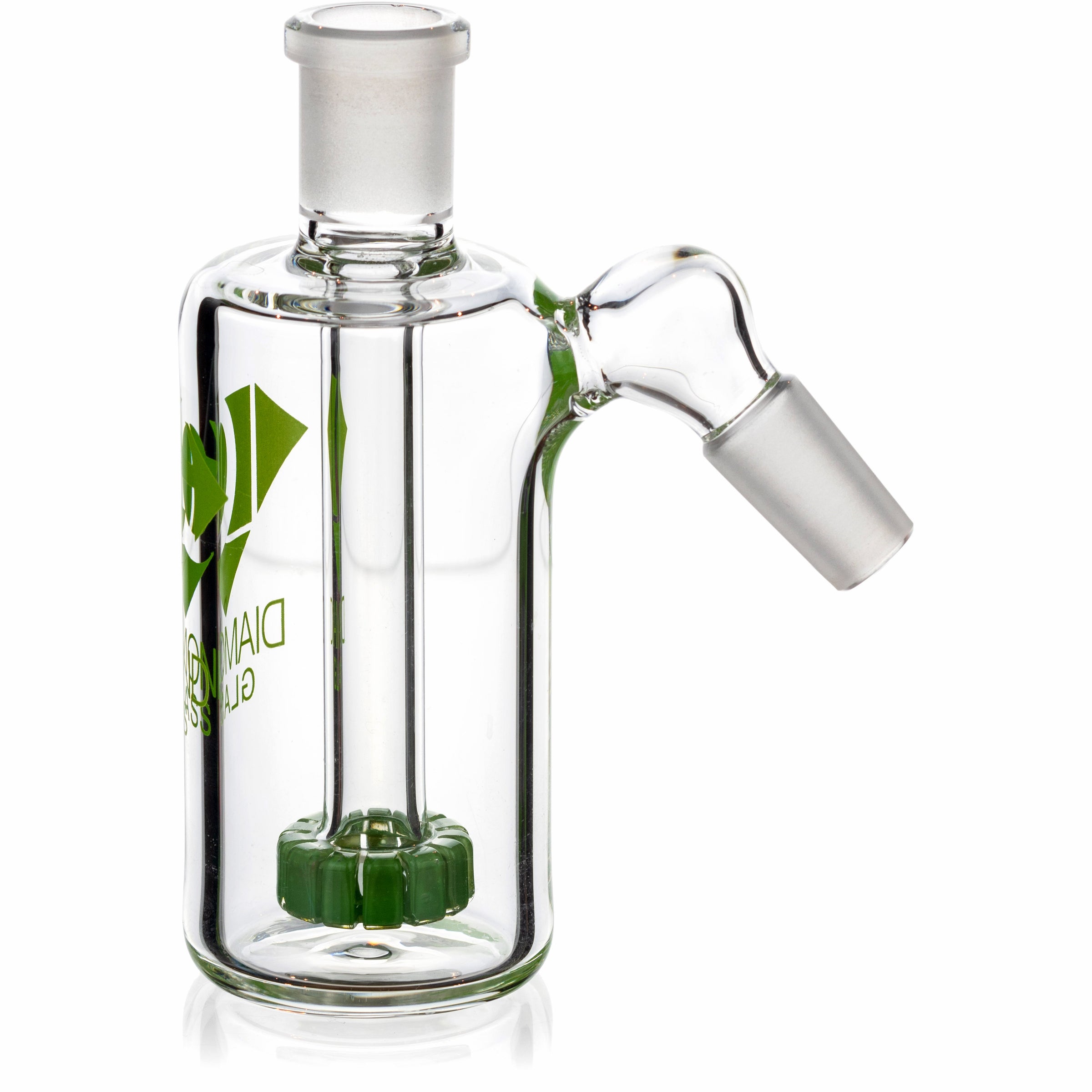 Ash Catcher w/ 14mm Joint, 45˚ Angle, Showerhead Perc, by Diamond Glass - Bat Kountry