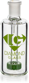 Ash Catcher w/ 14mm Joint, 45˚ Angle, Showerhead Perc, by Diamond Glass - Bat Kountry