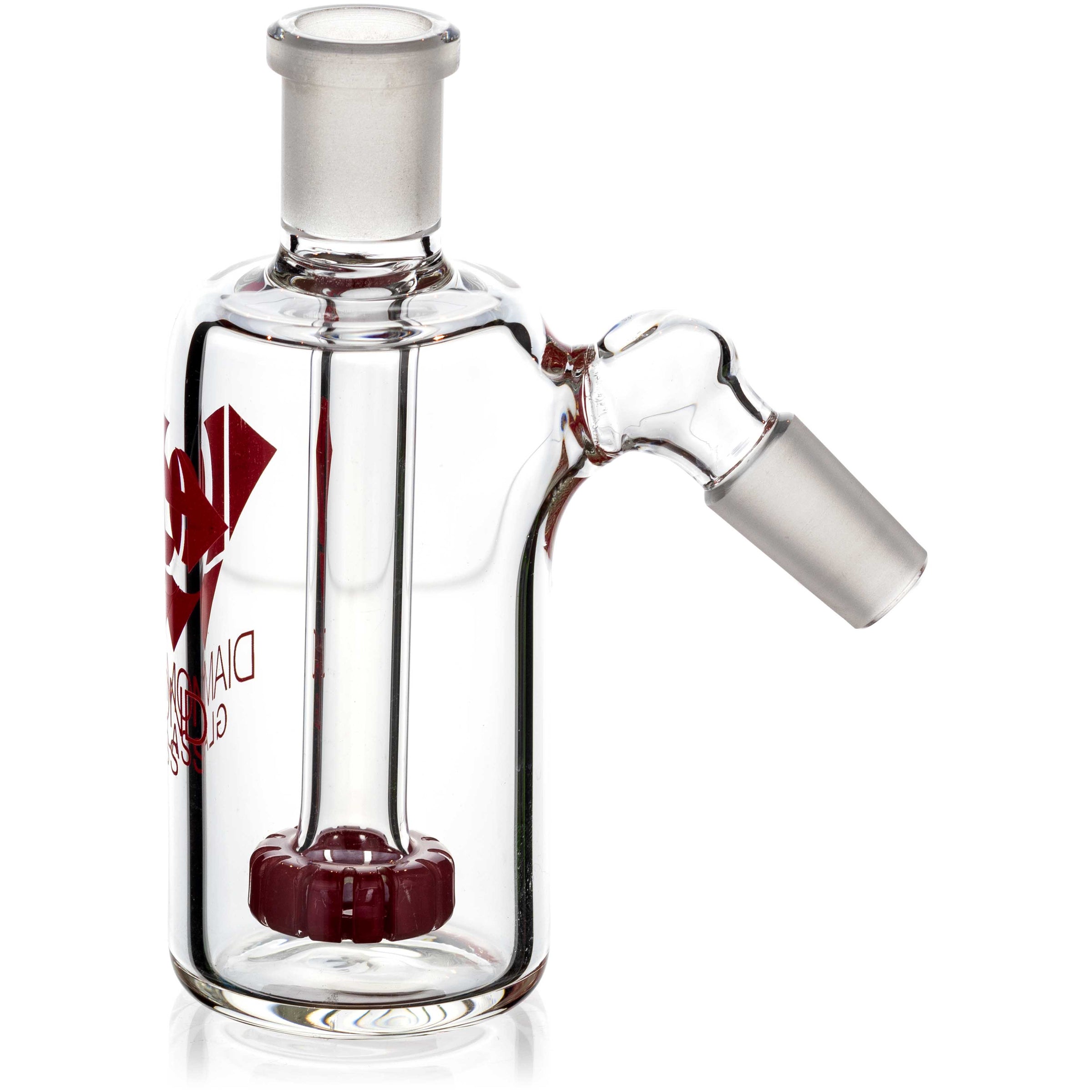 Ash Catcher w/ 14mm Joint, 45˚ Angle, Showerhead Perc, by Diamond Glass - Bat Kountry
