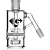 Ash Catcher w/ 14mm Joint, 45˚ Angle, Honeycomb to Showerhead, by Diamond Glass - Bat Kountry