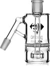 Ash Catcher w/ 14mm Joint, 45˚ Angle, Honeycomb to Showerhead, by Diamond Glass - Bat Kountry
