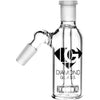 Ash Catcher w/ 14mm Joint, 45˚ Angle, Showerhead, by Diamond Glass - Bat Kountry