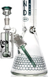 Ash Catcher w/ 14mm Joint, 45˚ Angle, Hammer, by Diamond Glass - Bat Kountry