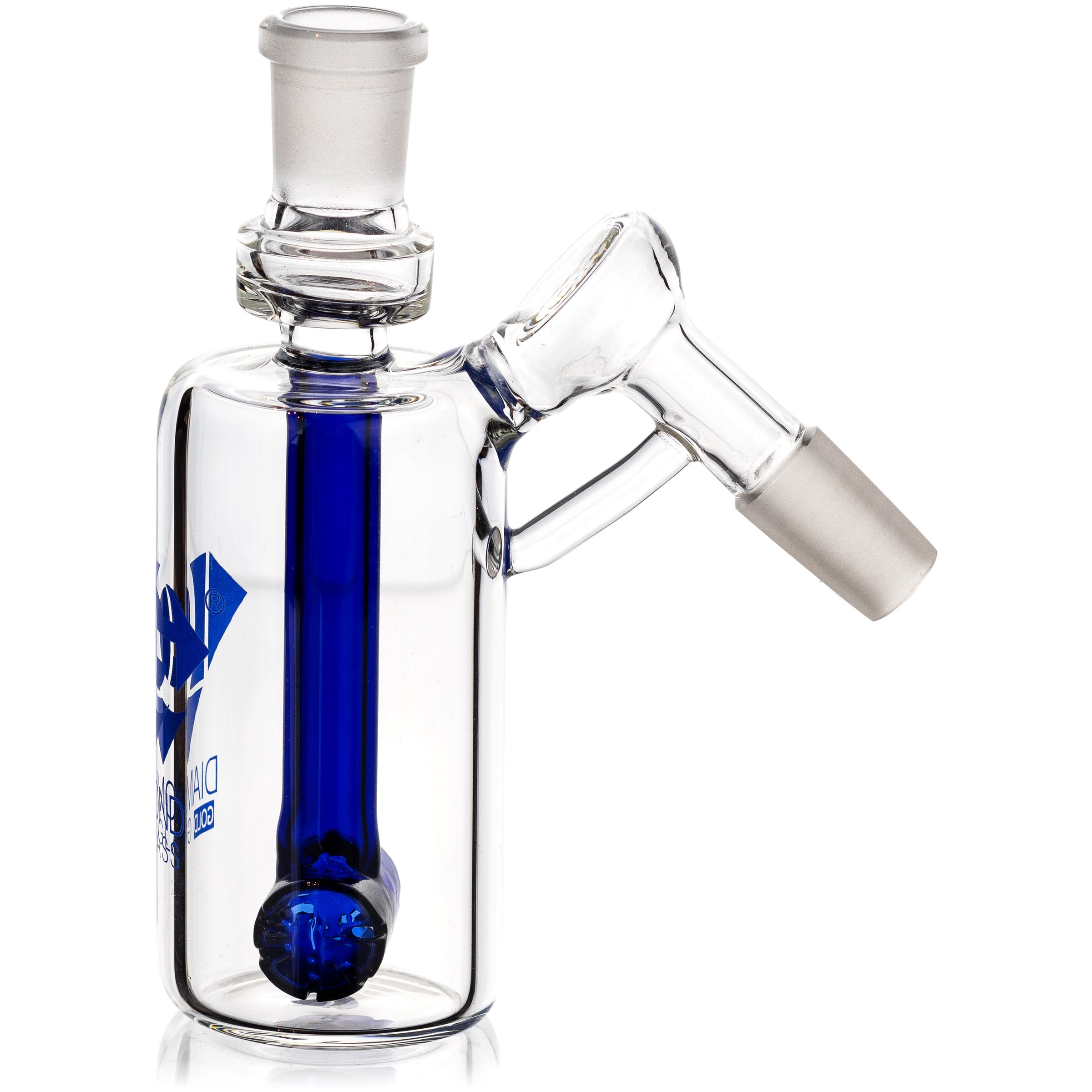 Ash Catcher w/ 14mm Joint, 45˚ Angle Hammerhead Perc, by Diamond Glass - Bat Kountry