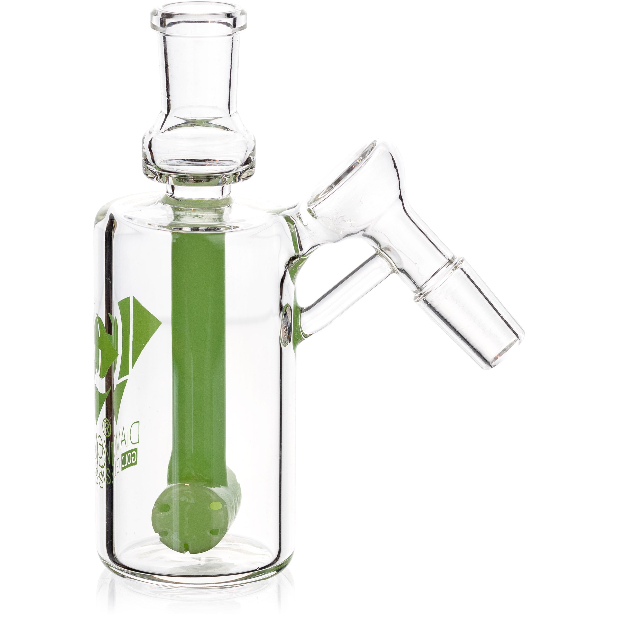 Ash Catcher w/ 14mm Joint, 45˚ Angle Hammerhead Perc, by Diamond Glass - Bat Kountry