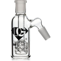 Ash Catcher w/ 14mm Joint, 45˚ Angle Reti Perc, by Diamond Glass