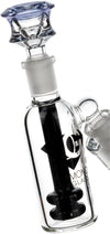 Ash Catcher w/ 14mm Joint, 45˚ Angle, Double Showerhead, by Diamond Glass