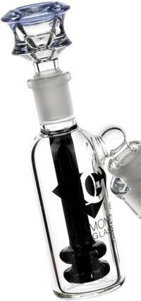 Ash Catcher w/ 14mm Joint, 45˚ Angle, Double Showerhead, by Diamond Glass