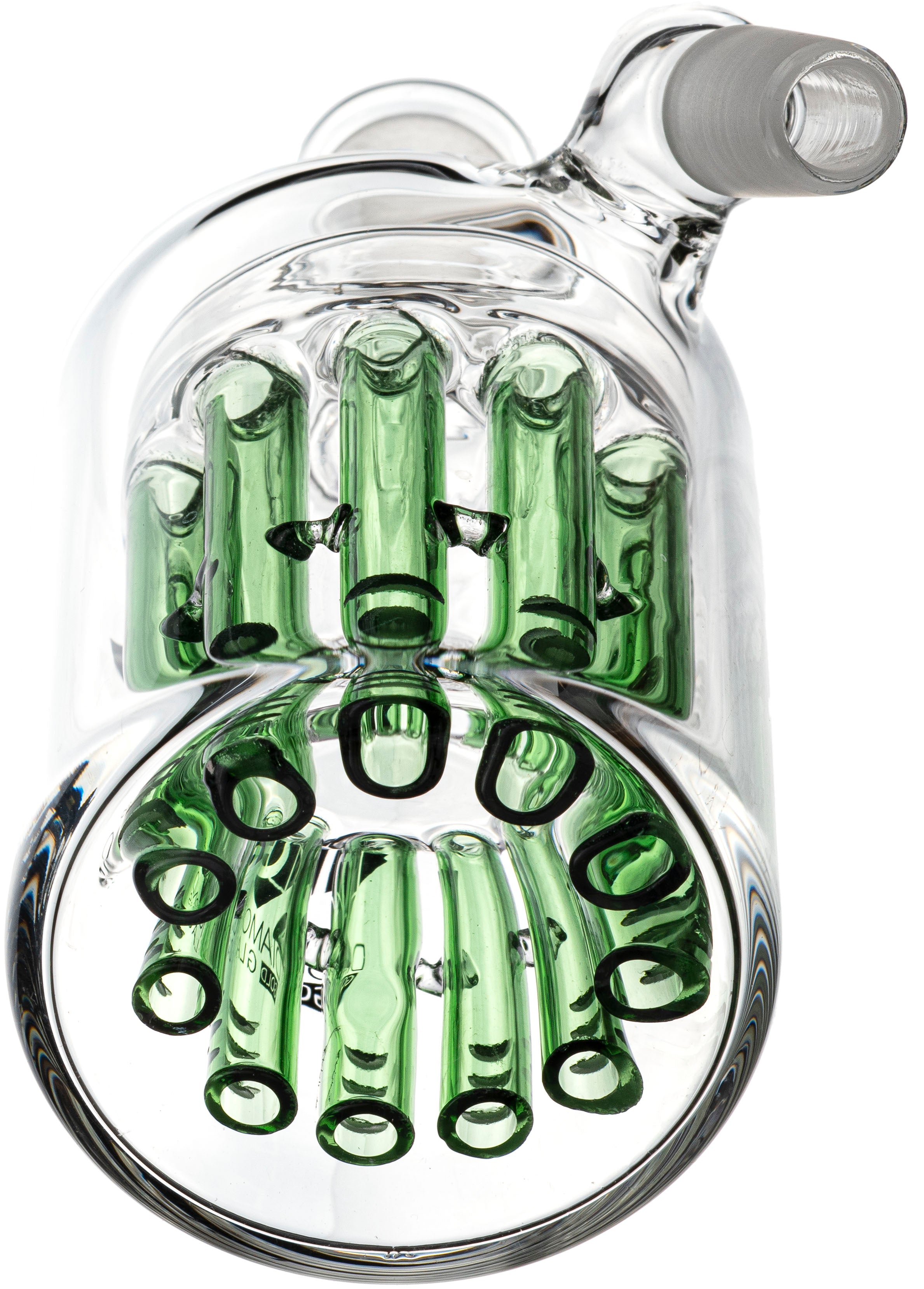 11 Arm Tree Perc Ash Catcher w/ 14mm Joint, 45˚ Angle, by Diamond Glass