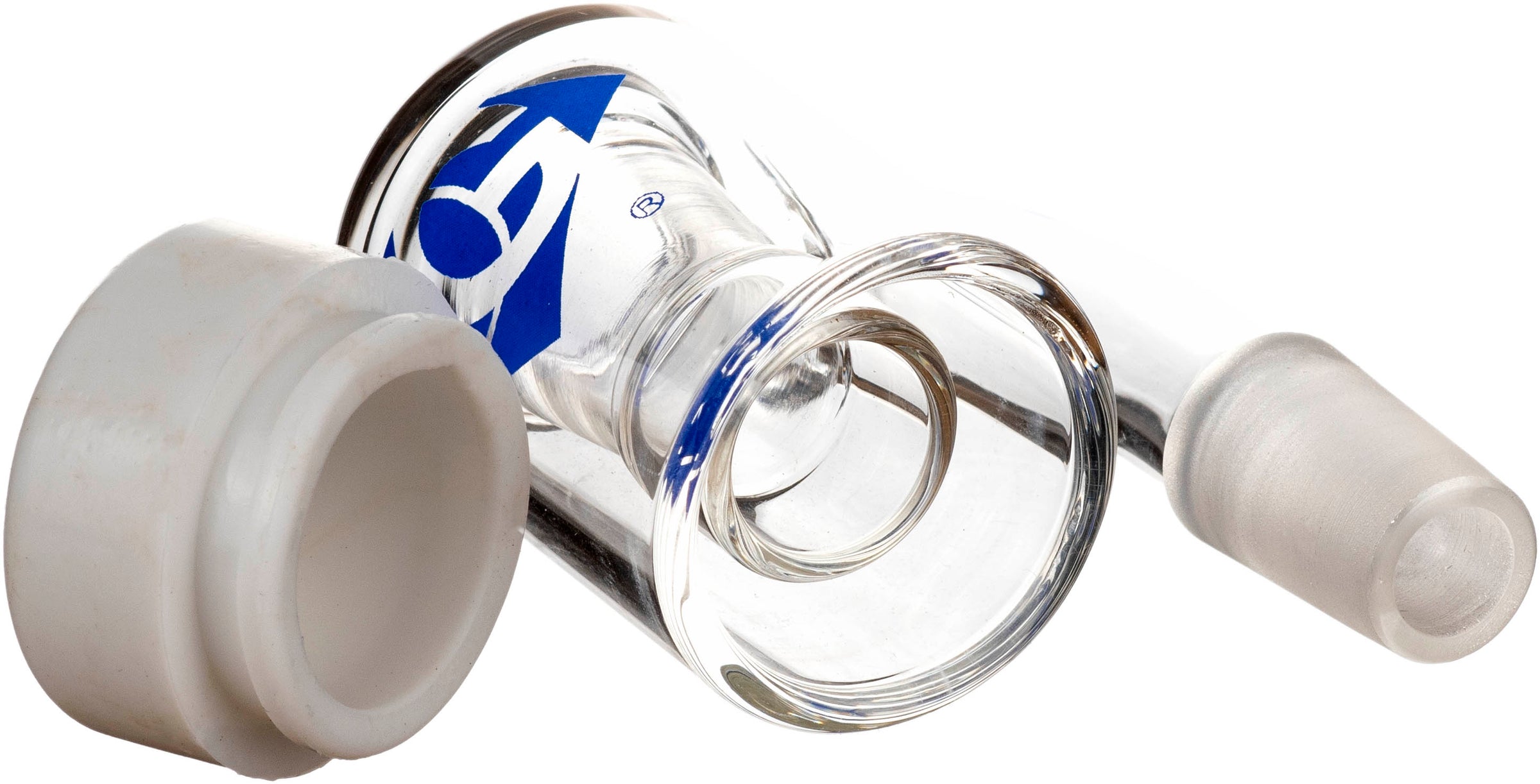 Ash Catcher Reclaimer w/ 14mm Joint, 90˚ Angle, by Diamond Glass