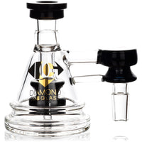 Pyramid Ash Catcher w/ 14mm Joint, 90˚ Angle, by Diamond Glass